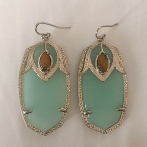 Kendra Scott light green Darby drop earrings